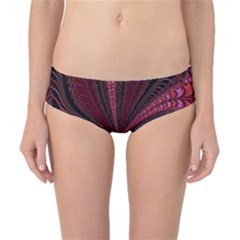 Red Ribbon Effect Newtonian Fractal Classic Bikini Bottoms by Simbadda