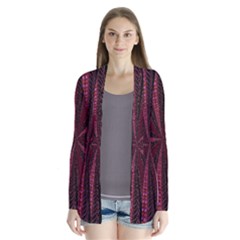 Red Ribbon Effect Newtonian Fractal Cardigans by Simbadda