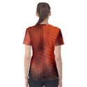 Background Technical Design With Orange Colors And Details Women s Cotton Tee View2