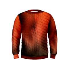 Background Technical Design With Orange Colors And Details Kids  Sweatshirt by Simbadda