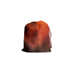 Background Technical Design With Orange Colors And Details Drawstring Pouches (xs)  by Simbadda