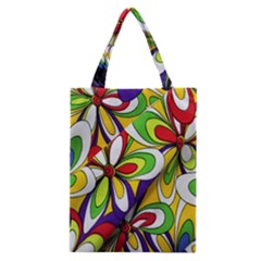 Colorful Textile Background Classic Tote Bag by Simbadda