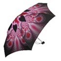 Illuminated Red Hear Red Heart Background With Light Effects Mini Folding Umbrellas View2