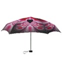 Illuminated Red Hear Red Heart Background With Light Effects Mini Folding Umbrellas View3