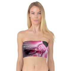 Illuminated Red Hear Red Heart Background With Light Effects Bandeau Top by Simbadda