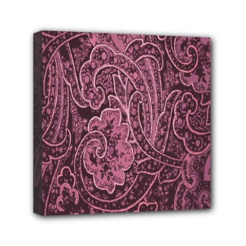 Abstract Purple Background Natural Motive Mini Canvas 6  X 6  by Simbadda