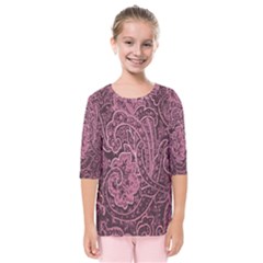 Abstract Purple Background Natural Motive Kids  Quarter Sleeve Raglan Tee