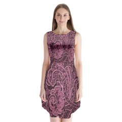 Abstract Purple Background Natural Motive Sleeveless Chiffon Dress   by Simbadda