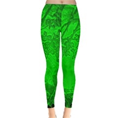 Leaf Outline Abstract Leggings  by Simbadda