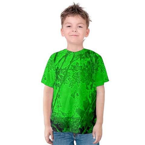 Leaf Outline Abstract Kids  Cotton Tee by Simbadda