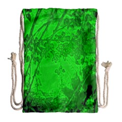 Leaf Outline Abstract Drawstring Bag (large) by Simbadda