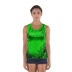 Leaf Outline Abstract Women s Sport Tank Top  by Simbadda