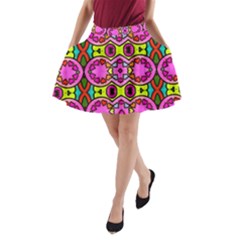 Colourful Abstract Background Design Pattern A-line Pocket Skirt by Simbadda