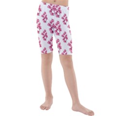 Santa Rita Flowers Pattern Kids  Mid Length Swim Shorts by dflcprintsclothing