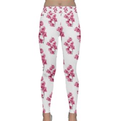 Santa Rita Flowers Pattern Classic Yoga Leggings by dflcprintsclothing