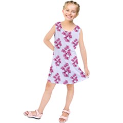 Santa Rita Flowers Pattern Kids  Tunic Dress by dflcprintsclothing