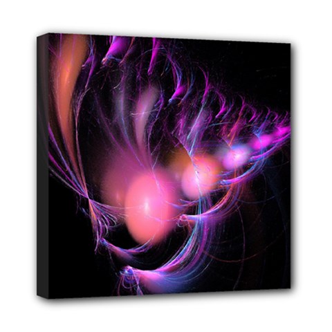 Fractal Image Of Pink Balls Whooshing Into The Distance Mini Canvas 8  X 8  by Simbadda