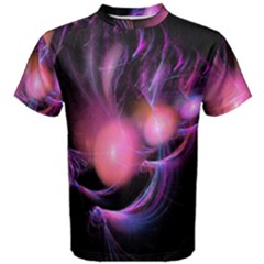 Fractal Image Of Pink Balls Whooshing Into The Distance Men s Cotton Tee by Simbadda