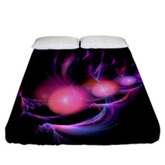 Fractal Image Of Pink Balls Whooshing Into The Distance Fitted Sheet (california King Size) by Simbadda