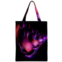 Fractal Image Of Pink Balls Whooshing Into The Distance Zipper Classic Tote Bag by Simbadda