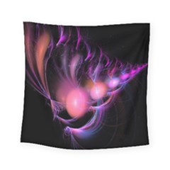 Fractal Image Of Pink Balls Whooshing Into The Distance Square Tapestry (small) by Simbadda