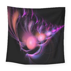 Fractal Image Of Pink Balls Whooshing Into The Distance Square Tapestry (large) by Simbadda