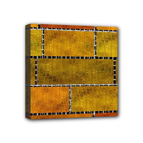 Classic Color Bricks Gradient Wall Mini Canvas 4  X 4  by Simbadda