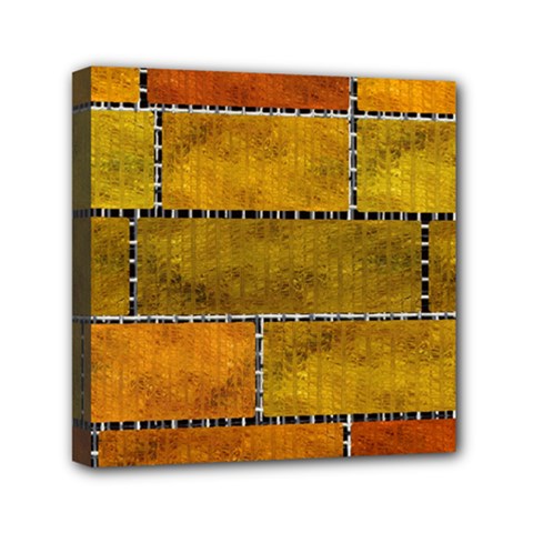 Classic Color Bricks Gradient Wall Mini Canvas 6  X 6  by Simbadda