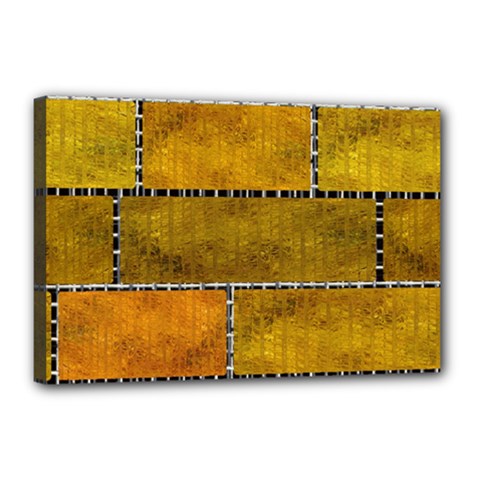 Classic Color Bricks Gradient Wall Canvas 18  X 12  by Simbadda