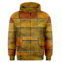 Classic Color Bricks Gradient Wall Men s Zipper Hoodie