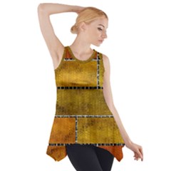 Classic Color Bricks Gradient Wall Side Drop Tank Tunic by Simbadda