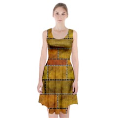 Classic Color Bricks Gradient Wall Racerback Midi Dress by Simbadda