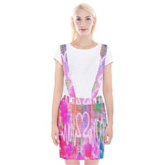 Watercolour Heartbeat Monitor Suspender Skirt by Simbadda