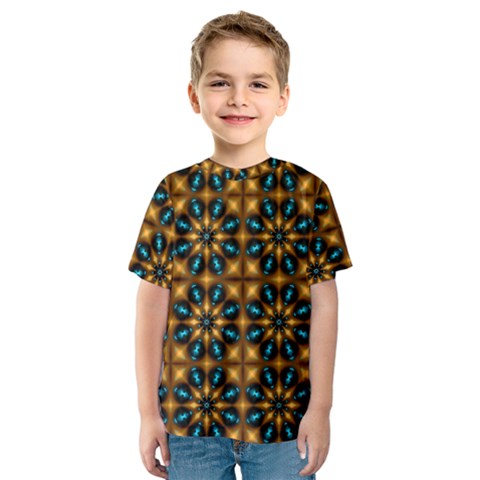 Abstract Daisies Kids  Sport Mesh Tee by Simbadda