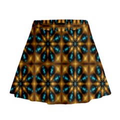 Abstract Daisies Mini Flare Skirt by Simbadda