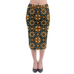 Abstract Daisies Midi Pencil Skirt by Simbadda