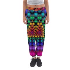 Mirror Fractal Balls On Black Background Women s Jogger Sweatpants by Simbadda