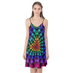 Mirror Fractal Balls On Black Background Camis Nightgown by Simbadda