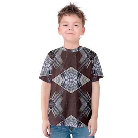 Ladder Against Wall Abstract Alternative Version Kids  Cotton Tee by Simbadda