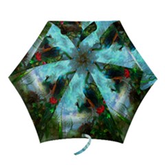 Beautiful Peacock Colorful Mini Folding Umbrellas by Simbadda