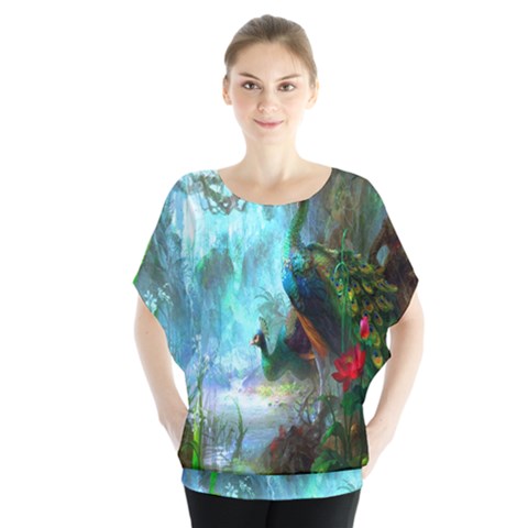 Beautiful Peacock Colorful Blouse by Simbadda