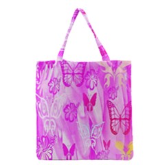 Butterfly Cut Out Pattern Colorful Colors Grocery Tote Bag