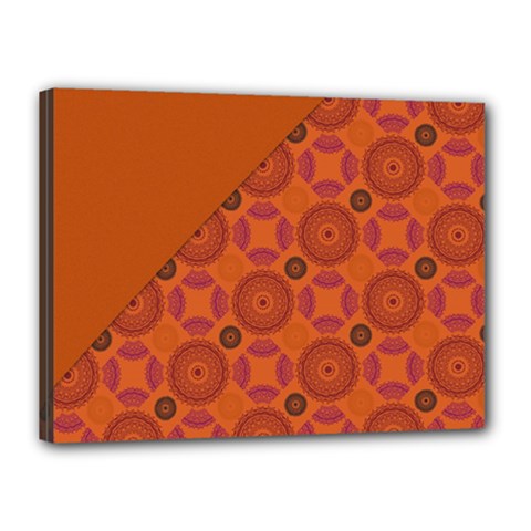 Vintage Paper Kraft Pattern Canvas 16  X 12  by Simbadda