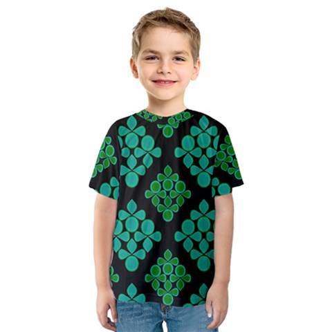 Vintage Paper Kraft Pattern Kids  Sport Mesh Tee by Simbadda