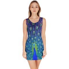 Amazing Peacock Sleeveless Bodycon Dress by Simbadda