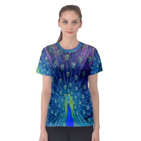 Amazing Peacock Women s Sport Mesh Tee by Simbadda