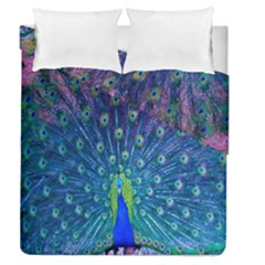 Amazing Peacock Duvet Cover Double Side (queen Size) by Simbadda