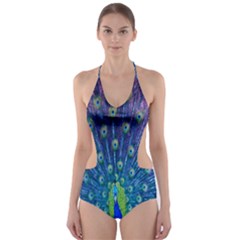 Amazing Peacock Cut-out One Piece Swimsuit by Simbadda