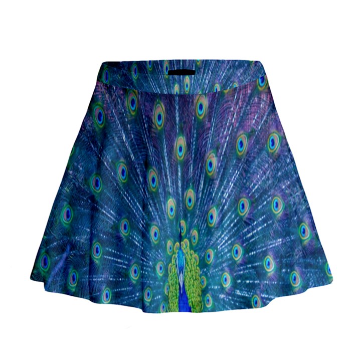 Amazing Peacock Mini Flare Skirt