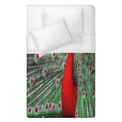 Red Peacock Duvet Cover (single Size) by Simbadda